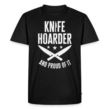 Couteaux collecteurs de couteaux - T-shirt Premium bio Homme - noir - Devant - Nico (187cm)