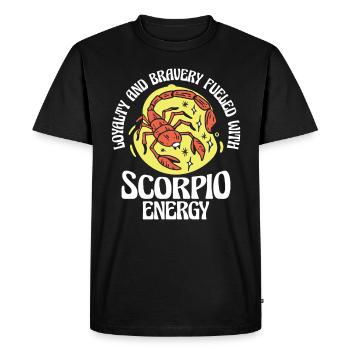 Scorpio Energy Astrological Horoscope Zodiac Art - Men's Premium Organic T-Shirt - black - Front - Nico (187cm)