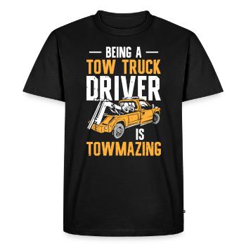 Amazing Tow Truck Driver Trucking Operator - Men's Premium Organic T-Shirt - black - Front - Nico (187cm)