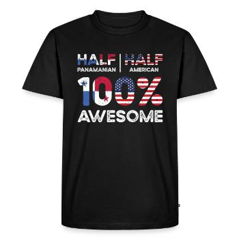 Born Panamanian Panama American USA Citizenship - Men's Premium Organic T-Shirt - black - Front - Nico (187cm)