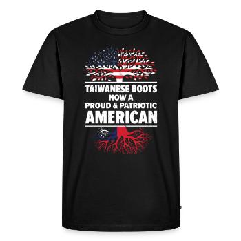 Born Taiwanese Taiwan American USA Citizenship - Men's Premium Organic T-Shirt - black - Front - Nico (187cm)
