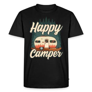 Happy Camper Design - Men's Premium Organic T-Shirt - black - Front - Nico (187cm)