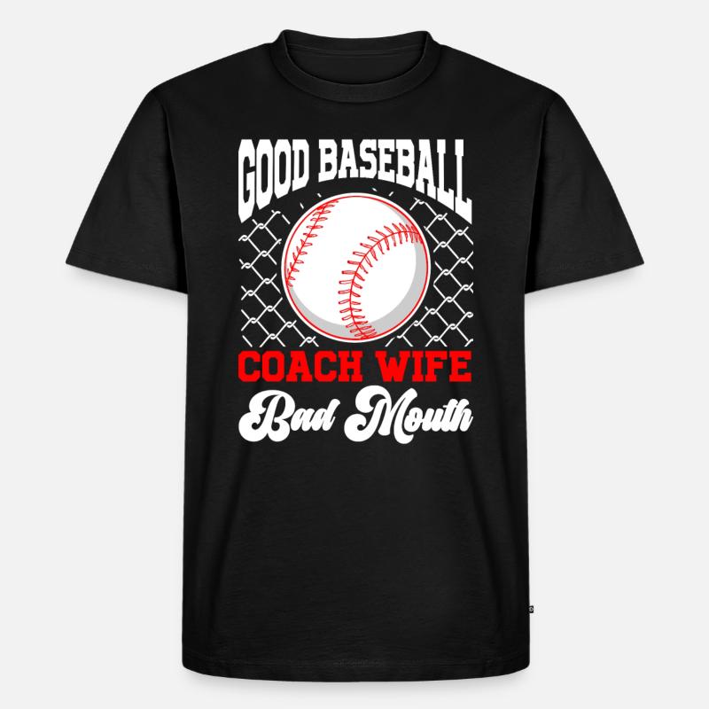 Baseball-Trainerin Ehefrau Berufstätige Mutter - Männer Premium Bio T-Shirt - Schwarz