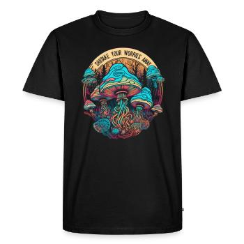 Shiitake Mushroom Forest Fungi Shiitake Moral - Men's Premium Organic T-Shirt - black - Front - Nico (187cm)