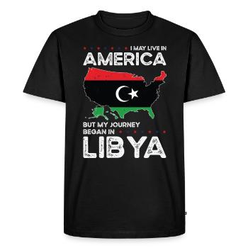 Né en Libye Libye Américains USA - T-shirt Premium bio Homme - noir - Devant - Nico (187cm)