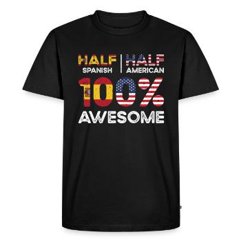 Né espagnol Espagne États-Unis - T-shirt Premium bio Homme - noir - Devant - Nico (187cm)