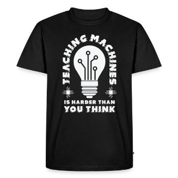Teaching Machine Learning Artificial Intelligence - Men's Premium Organic T-Shirt - black - Front - Nico (187cm)