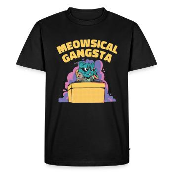 Musical Gangsta Party DJ Music Cat - T-shirt Premium bio Homme - noir - Devant - Nico (187cm)