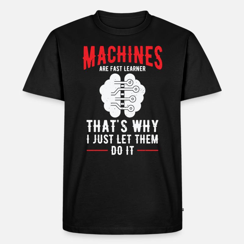 Machine Learning Artificial Intelligence AI - Men's Premium Organic T-Shirt - black