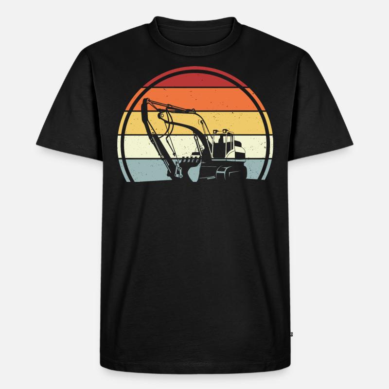 Bagger - Männer Premium Bio T-Shirt - Schwarz