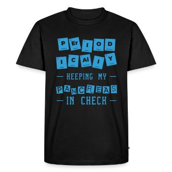 Pancréas diabétique - T-shirt Premium bio Homme - noir - Devant - Nico (187cm)