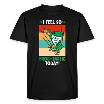 Red Eyed Tree Frog Cute Rainforest Amphibian - Men's Premium Organic T-Shirt - black - Front - Nico (187cm)