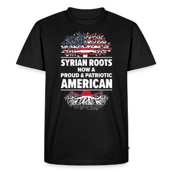 Nés Syriens Syrie Américains USA - T-shirt Premium bio Homme - noir - Devant - Nico (187cm)