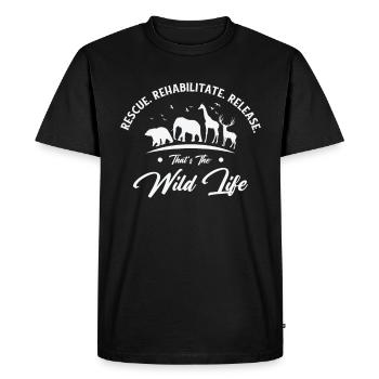World Wildlife Day Animal Rescue Wildlife - Men's Premium Organic T-Shirt - black - Front - Nico (187cm)