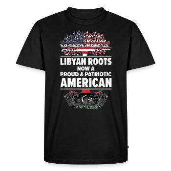 Né en Libye Libye Américains USA - T-shirt Premium bio Homme - noir - Devant - Nico (187cm)