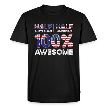 Born Australian Australia American USA Citizenship - Men's Premium Organic T-Shirt - black - Front - Nico (187cm)