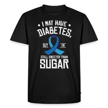 Pancréas diabétique - T-shirt Premium bio Homme - noir - Devant - Nico (187cm)