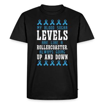 Pancréas diabétique - T-shirt Premium bio Homme - noir - Devant - Nico (187cm)