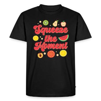 Vacances de Noël fruitées Saison hivernale saine - T-shirt Premium bio Homme - noir - Devant - Nico (187cm)