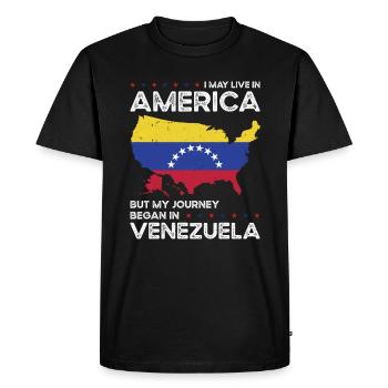 Né vénézuélien vénézuélien américain États-Unis - T-shirt Premium bio Homme - noir - Devant - Nico (187cm)