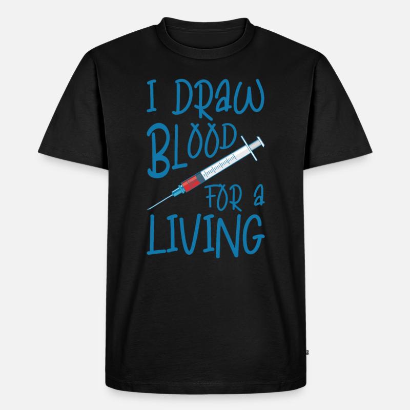 Phlebotomist Phlebotomie Krankenschwester Tech - Männer Premium Bio T-Shirt - Schwarz