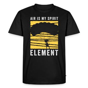 Skydiving Skydiver Skydive Parachuting Air Spirit - Men's Premium Organic T-Shirt - black - Front - Nico (187cm)