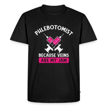 Phlebotomist Phlebotomy Nurse Tech - Men's Premium Organic T-Shirt - black - Front - Nico (187cm)