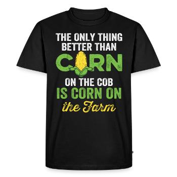 Corn Agriculture Crops Farming Farmer - Men's Premium Organic T-Shirt - black - Front - Nico (187cm)