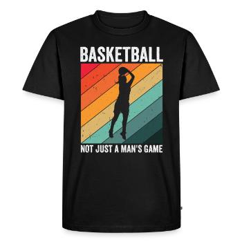 Journée internationale de la femme Basketball - T-shirt Premium bio Homme - noir - Devant - Nico (187cm)