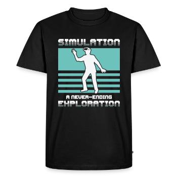 Simulation Sci Fi Futuristic Conspiracy - T-shirt Premium bio Homme - noir - Devant - Nico (187cm)