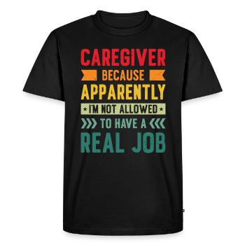 Caregiver Nurse Nursing Caregiving - Men's Premium Organic T-Shirt - black - Front - Nico (187cm)