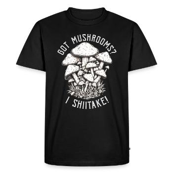 Shiitake Mushroom Forest Fungi Shiitake Moral - Men's Premium Organic T-Shirt - black - Front - Nico (187cm)