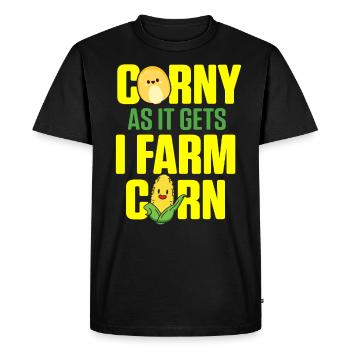 Corn Agriculture Crops Farming Farmer - Men's Premium Organic T-Shirt - black - Front - Nico (187cm)