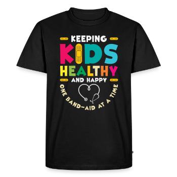 School Nurse Medical Nursing Nurse Appreciation - Men's Premium Organic T-Shirt - black - Front - Nico (187cm)