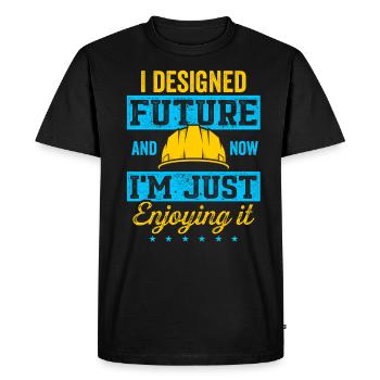 Retired Architect Architecture Retirement - Men's Premium Organic T-Shirt - black - Front - Nico (187cm)