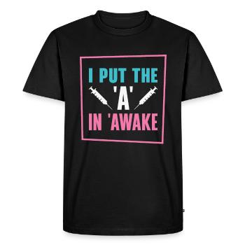 Infirmière anesthésiste anesthésiste - T-shirt Premium bio Homme - noir - Devant - Nico (187cm)