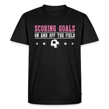 Journée internationale de la femme Objectif de la puissance du football féminin - T-shirt Premium bio Homme - noir - Devant - Nico (187cm)