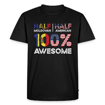 Né Moldavie Moldavie américaine Etats-Unis - T-shirt Premium bio Homme - noir - Devant - Nico (187cm)