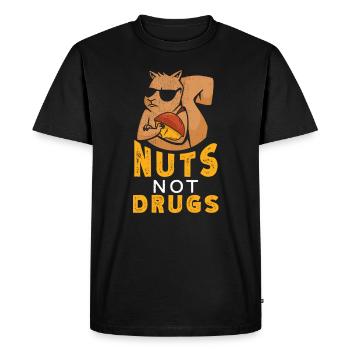 Squirrel Rodent Nuts Hunter Hunting Chipmunk - Men's Premium Organic T-Shirt - black - Front - Nico (187cm)