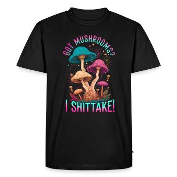 Shiitake Mushroom Forest Fungi Shiitake Moral - Men's Premium Organic T-Shirt - black - Front - Nico (187cm)
