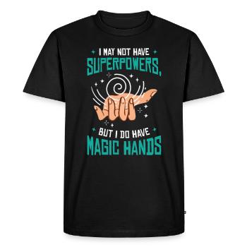 Massothérapeute thérapeute masseur agréé - T-shirt Premium bio Homme - noir - Devant - Nico (187cm)