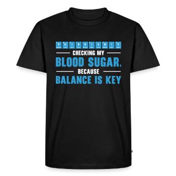 Pancréas diabétique - T-shirt Premium bio Homme - noir - Devant - Nico (187cm)