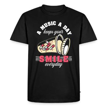 Meilleurs amateurs de musique de médecine Self-Care Mélomanes - T-shirt Premium bio Homme - noir - Devant - Nico (187cm)