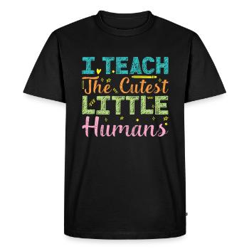 Enseignante éducatrice en éducation de la petite enfance - T-shirt Premium bio Homme - noir - Devant - Nico (187cm)