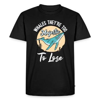 Journée mondiale de la conservation des baleines bleues Animaux marins - T-shirt Premium bio Homme - noir - Devant - Nico (187cm)