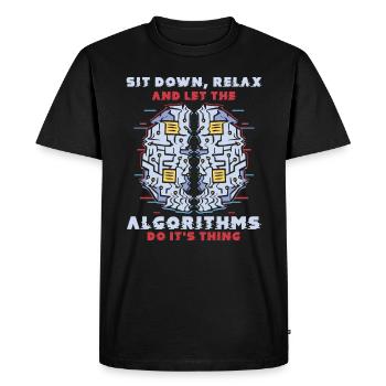 Computer Algorithmus Programmierer Künstliche - Männer Premium Bio T-Shirt - Schwarz - Vorne - Nico (187cm)