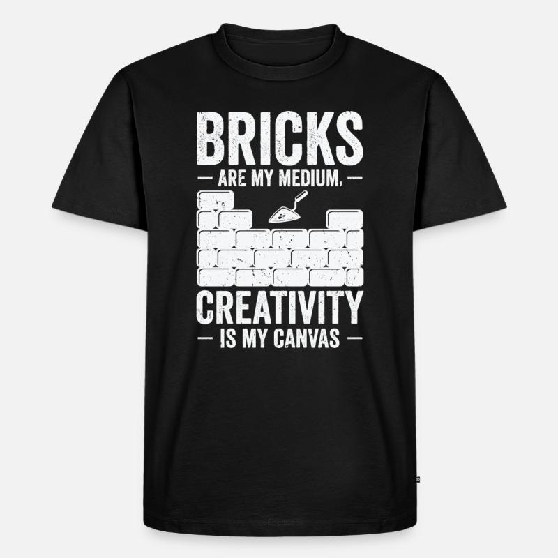 Bricklayer Brick Mason Masonry - Men's Premium Organic T-Shirt - black