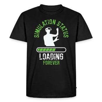Simulation Sci Fi Futuristic Conspiracy - Men's Premium Organic T-Shirt - black - Front - Nico (187cm)