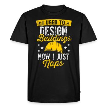 Retired Architect Architecture Retirement - Men's Premium Organic T-Shirt - black - Front - Nico (187cm)