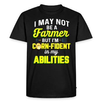 Corn Agriculture Crops Farming Farmer - Men's Premium Organic T-Shirt - black - Front - Nico (187cm)